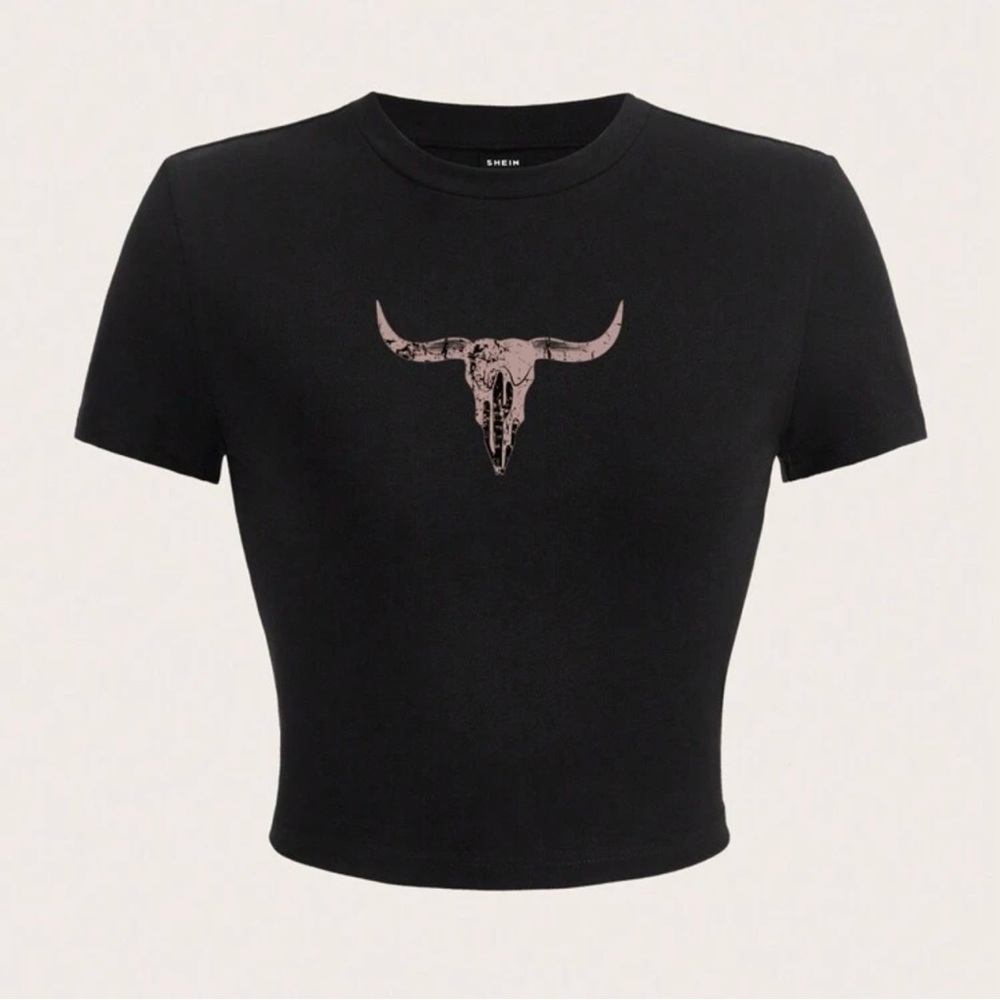 Bull Skull Crop Top